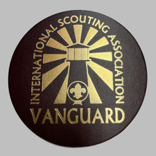 Load image into Gallery viewer, Single Coaster featuring the Vanguard International Scouting Association Logo
